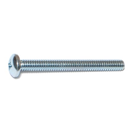 Midwest Fastener 1/4"-20 x 2-1/2 in Phillips Pan Machine Screw, Zinc Plated Steel, 100 PK 07365